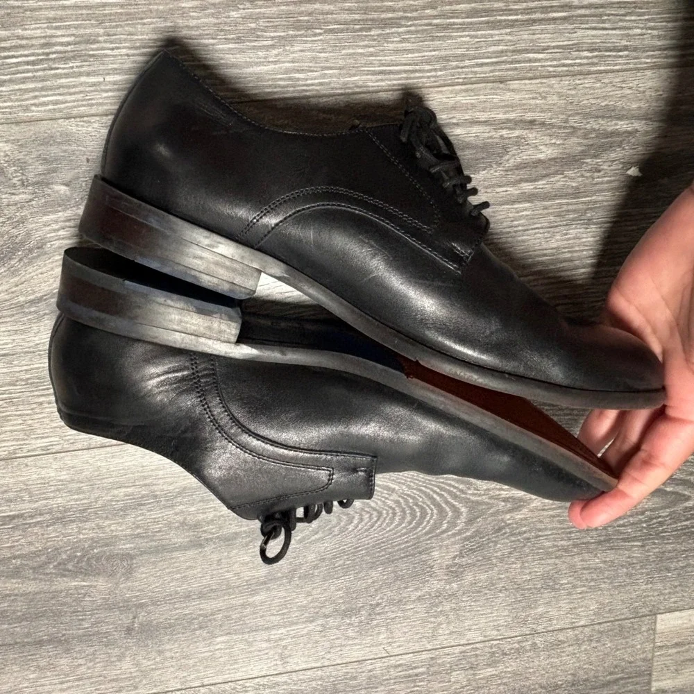 Blake McKay‎ Black Leather Lace Up Oxford Dress Shoes Men's Size 10.5